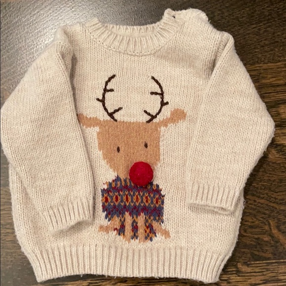 Adorable Zara Baby Reindeer sweater - Picture 3 of 3